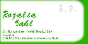 rozalia vahl business card